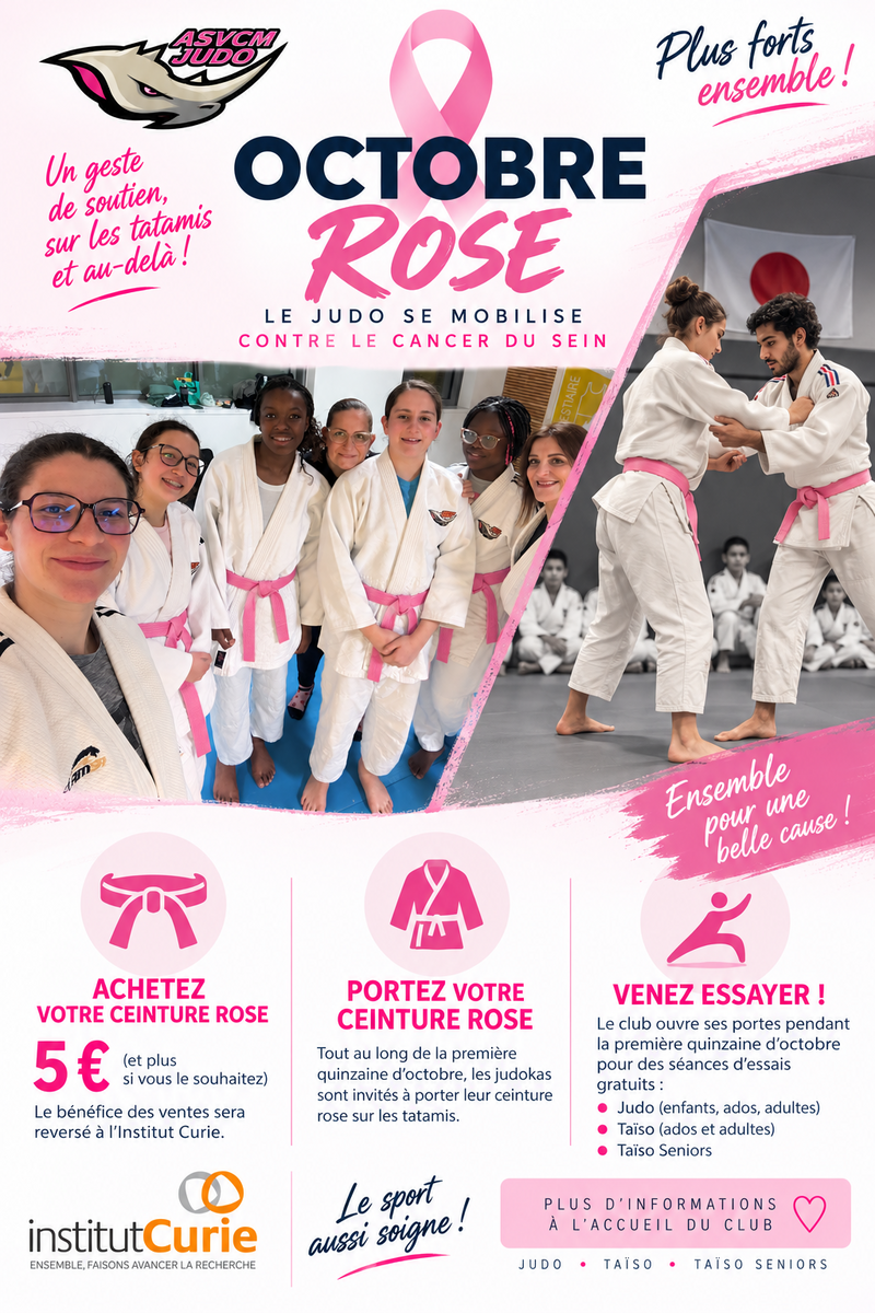 Octobre rose avec l'ASVCM judo