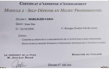 Module 2 self défense - Cédric MARGALEJO